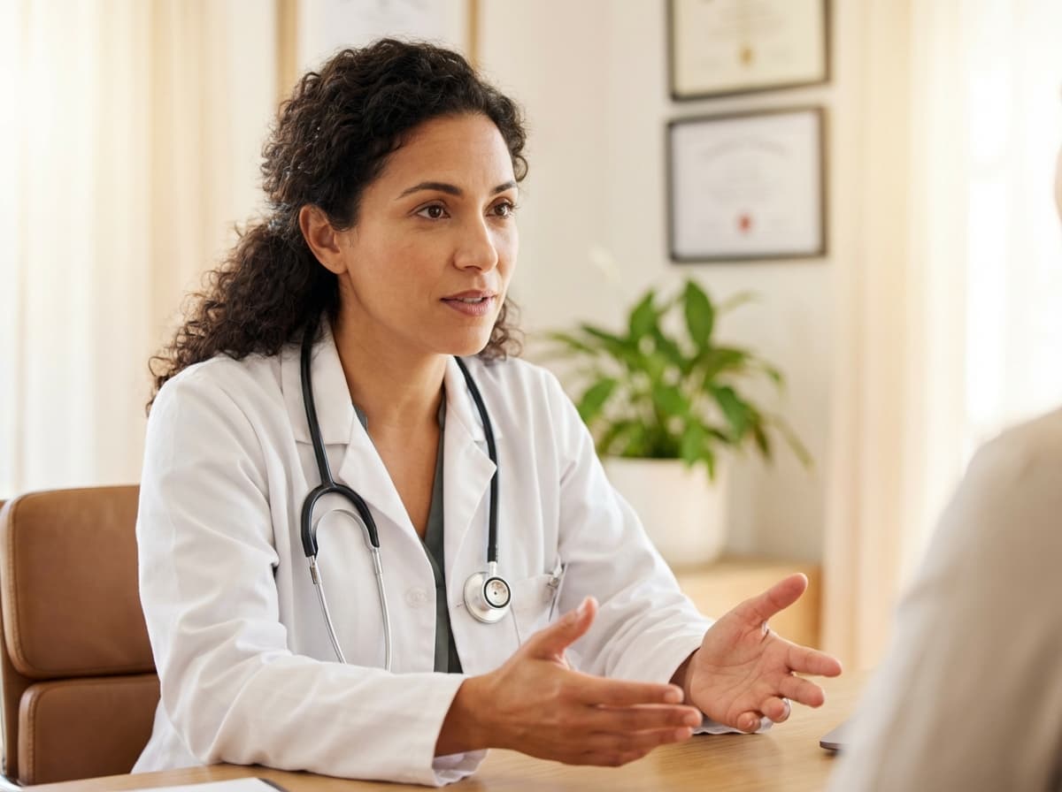 Médecin expliquant les contre-indications du HIFU