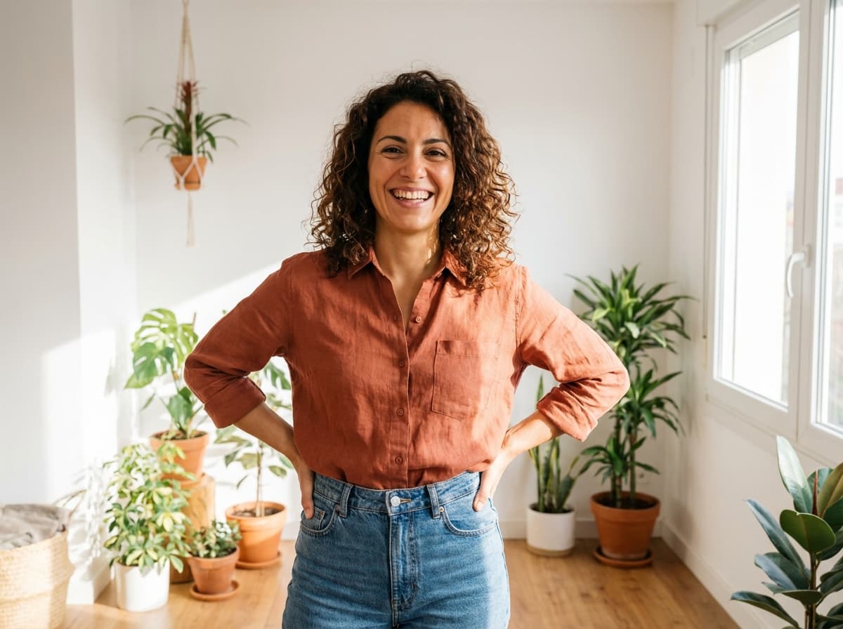 Mujer segura tras tratamiento corporal